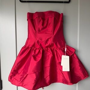 Burgundy Strapless Dress